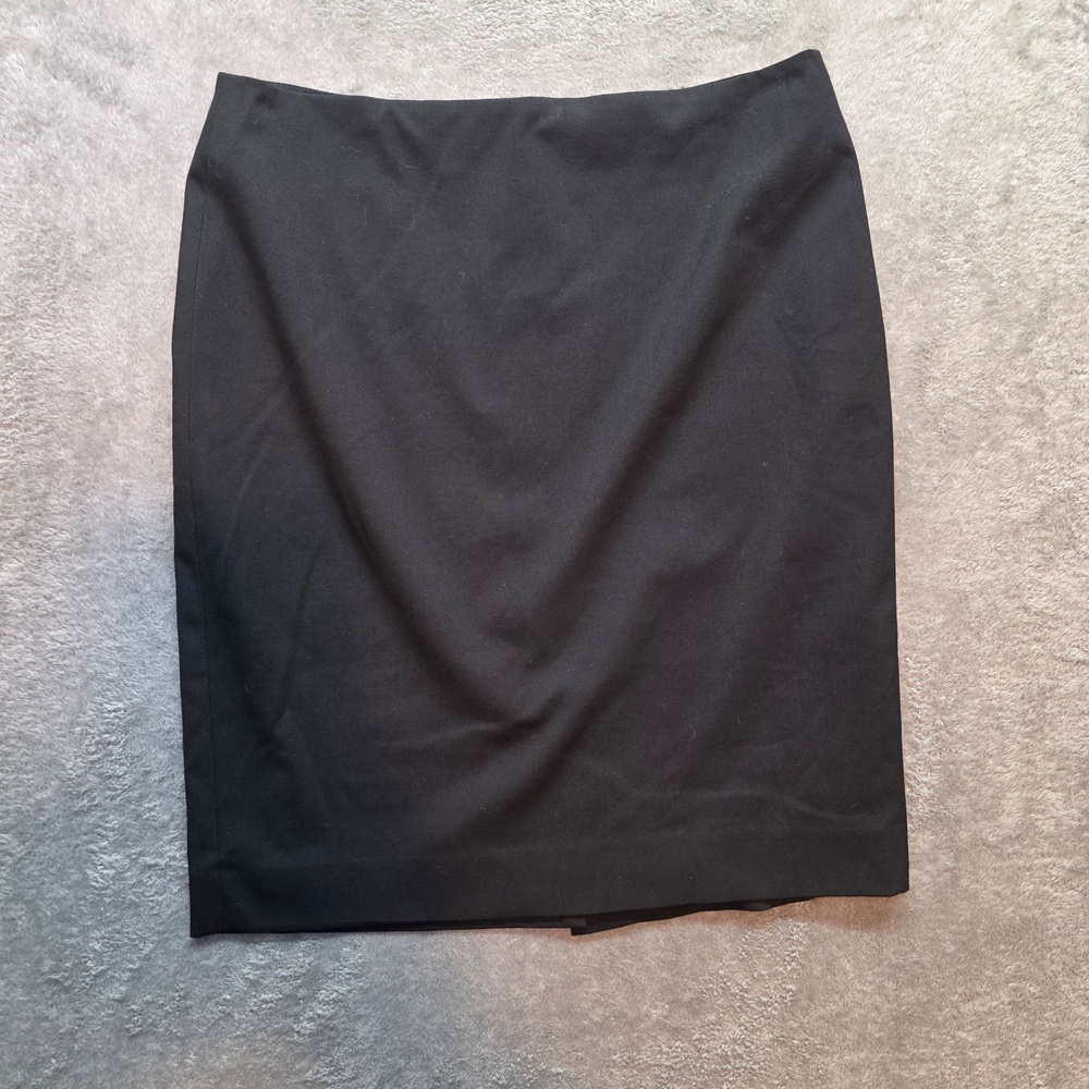 Banana Republic Pencil Skirt Womens 0 Black Twill Lined Stretch Workwear Office